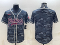 Men's New England Patriots Grey Camouflage Blank Jersey1