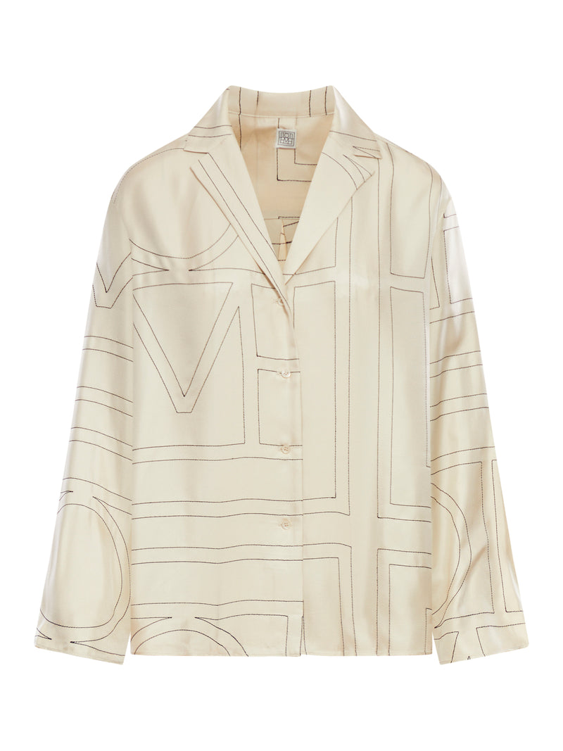 Toteme Women Silk Pajama Shirt