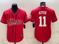 Men's San Francisco 49ers Brandon Aiyuk #11 Red Game jersey Joint Edition