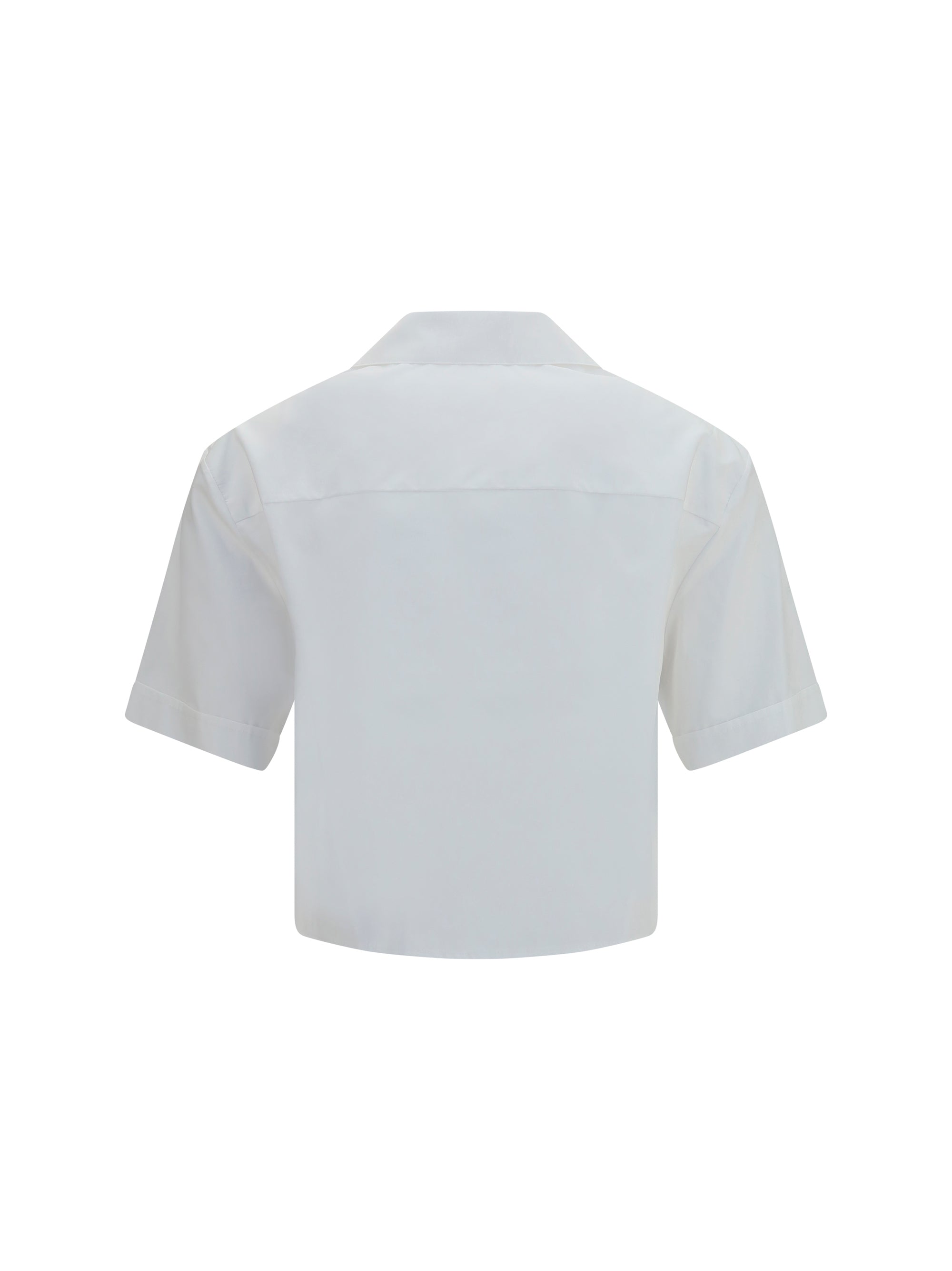 Versace Women Cropped Cotton Poplin Shirt