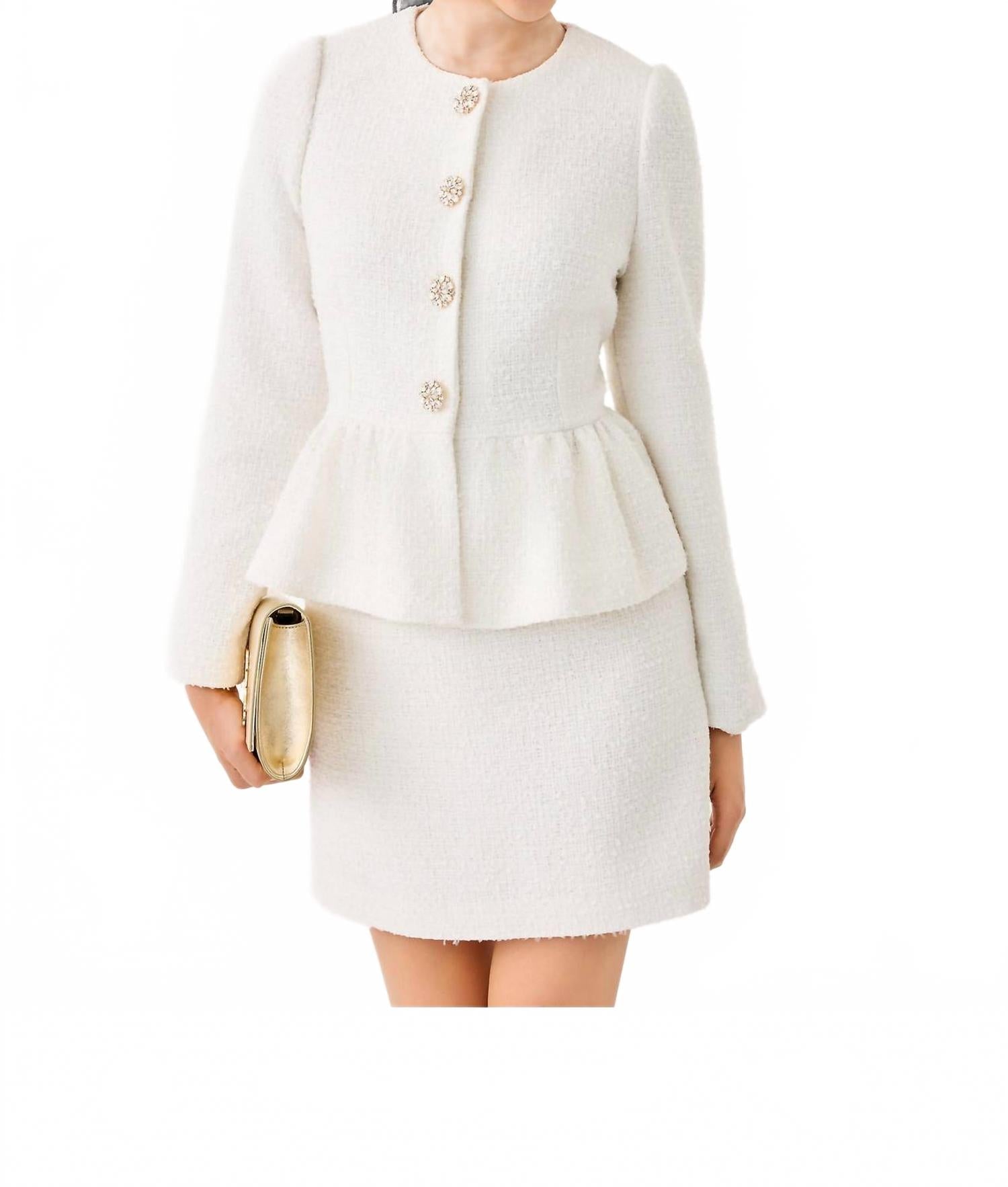 Araya Boucle Jacket In Coconut