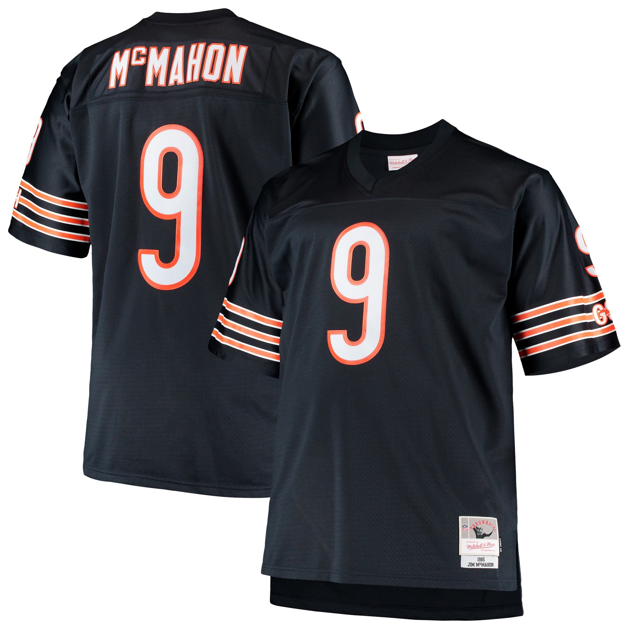Chicago Bears Jim McMahon Mitchell & Ness Navy Big & Tall 1985 Retired Player Replica Jersey