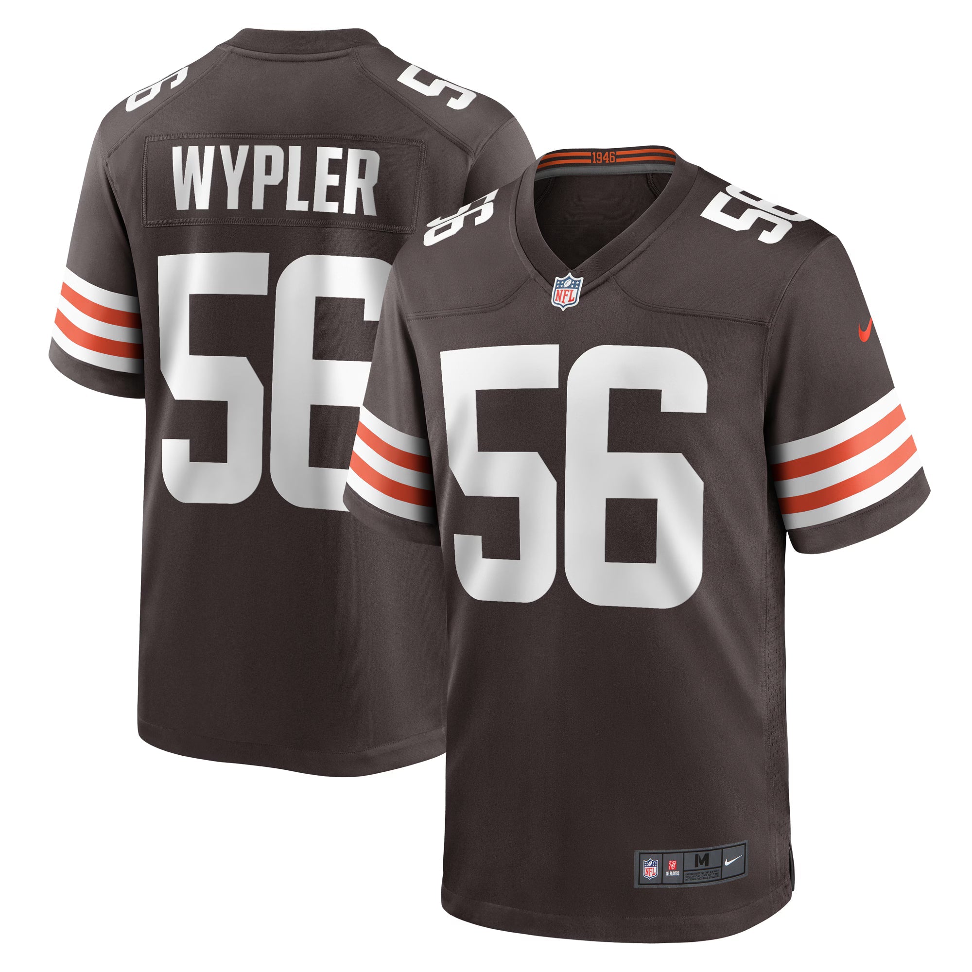 Cleveland Browns Luke Wypler Brown Team Game Jersey
