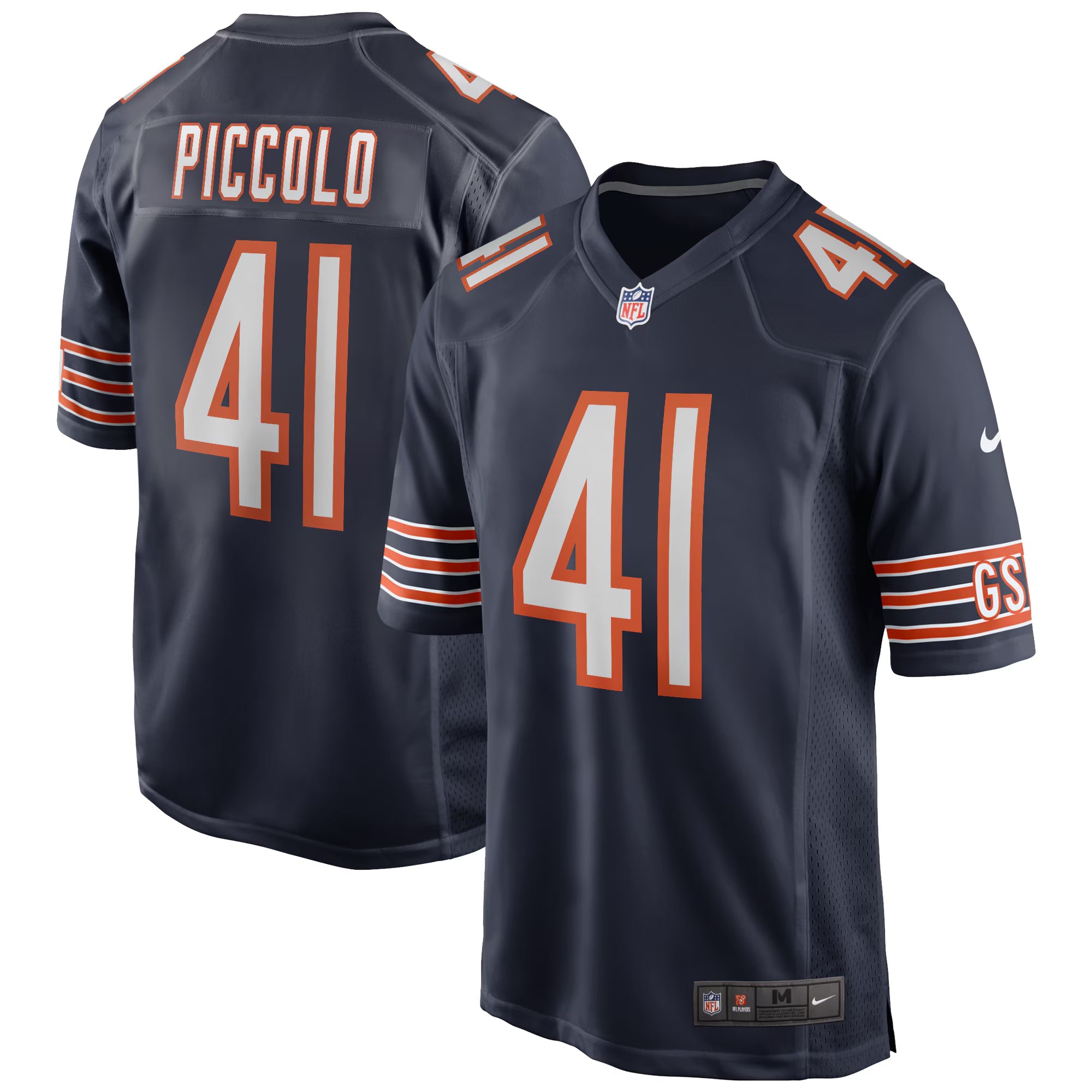 Chicago Bears Brian Piccolo Navy Game Retired Player Jersey