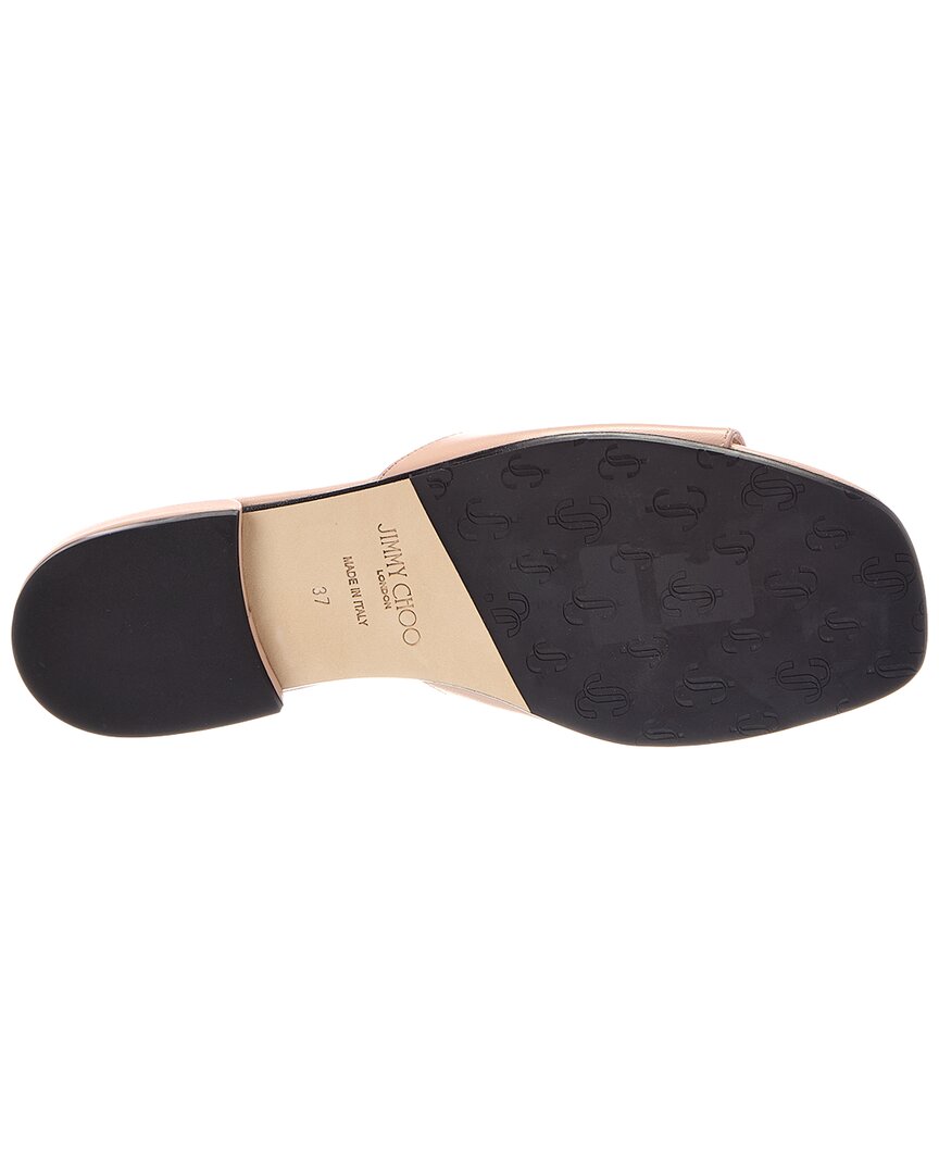 Jimmy Choo Dina Leather Flat Sandal