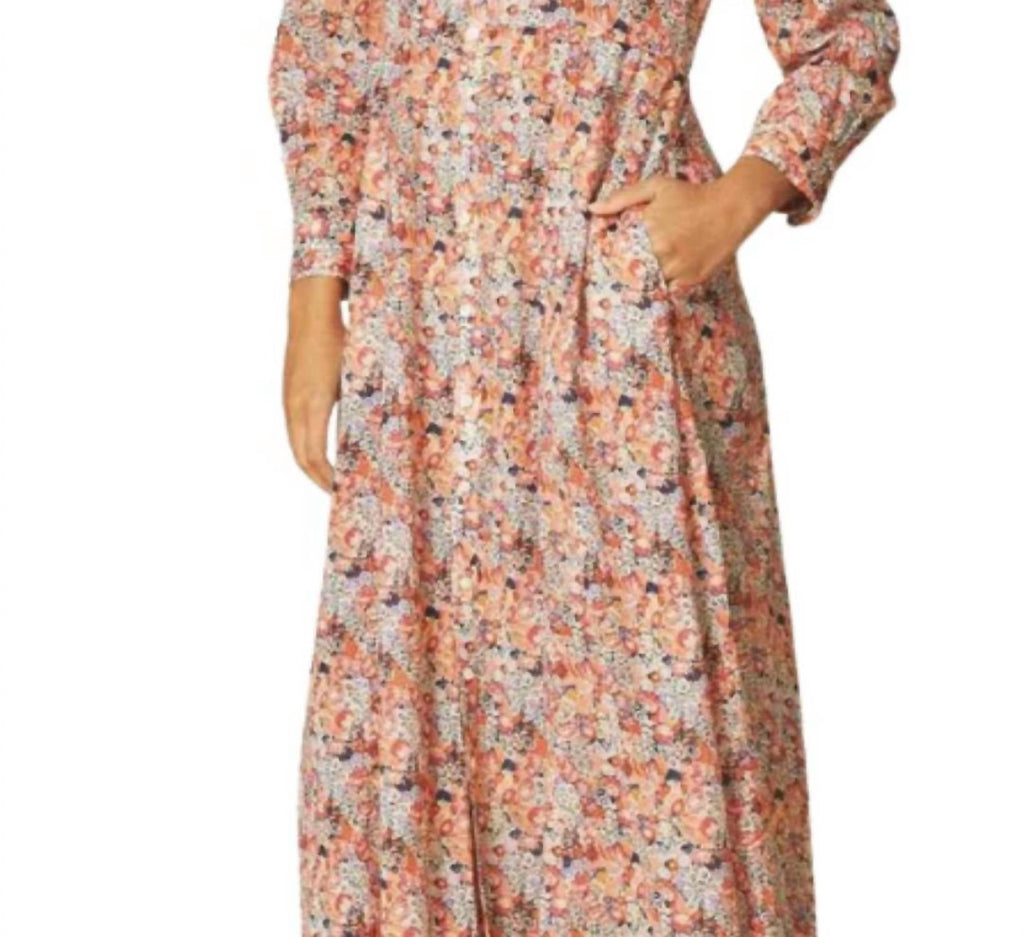 Eliot Maxi Dress In Vino Daisies