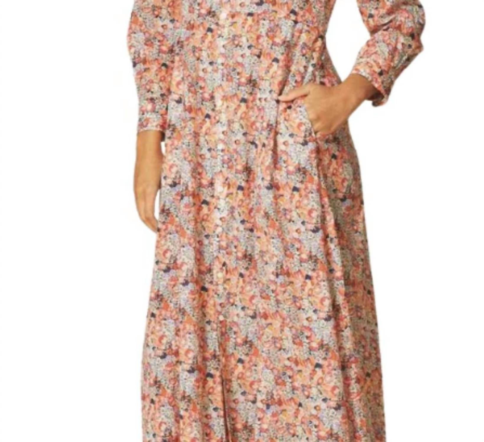 Eliot Maxi Dress In Vino Daisies