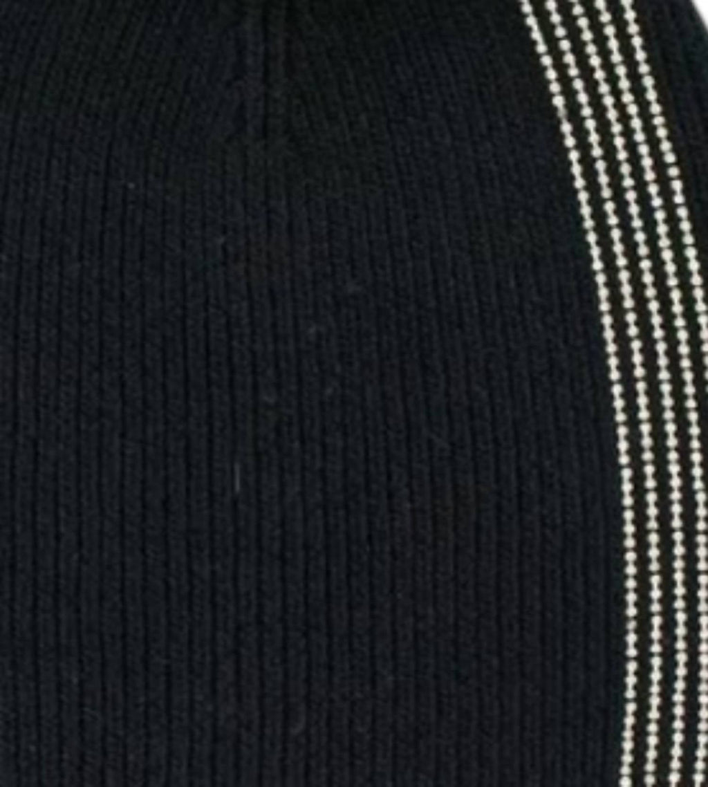 Women's Crystal Stripes And Fox Hat In Black