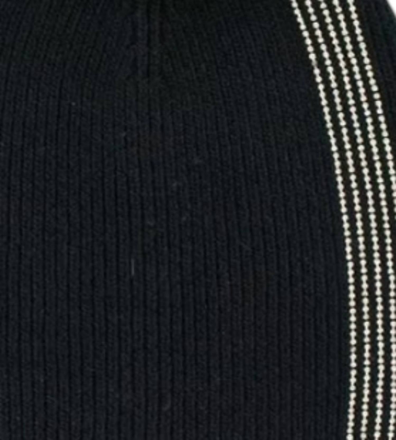 Women's Crystal Stripes And Fox Hat In Black