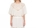 Sofia Embroidery Top In Cream