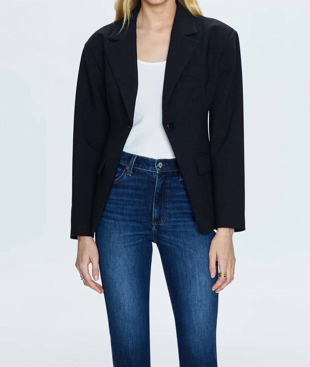 Stassi Cropped Blazer In Black