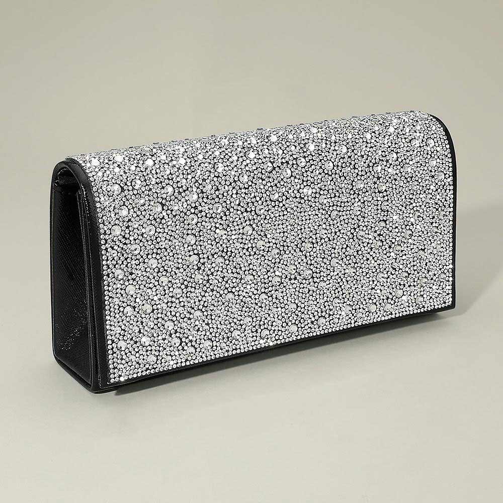 Bling Studded Evening Clutch Crossbody Bag