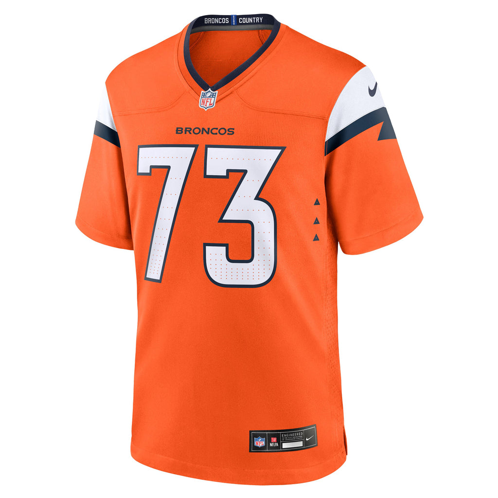 Denver Broncos Frank Crum Orange Team Game Jersey