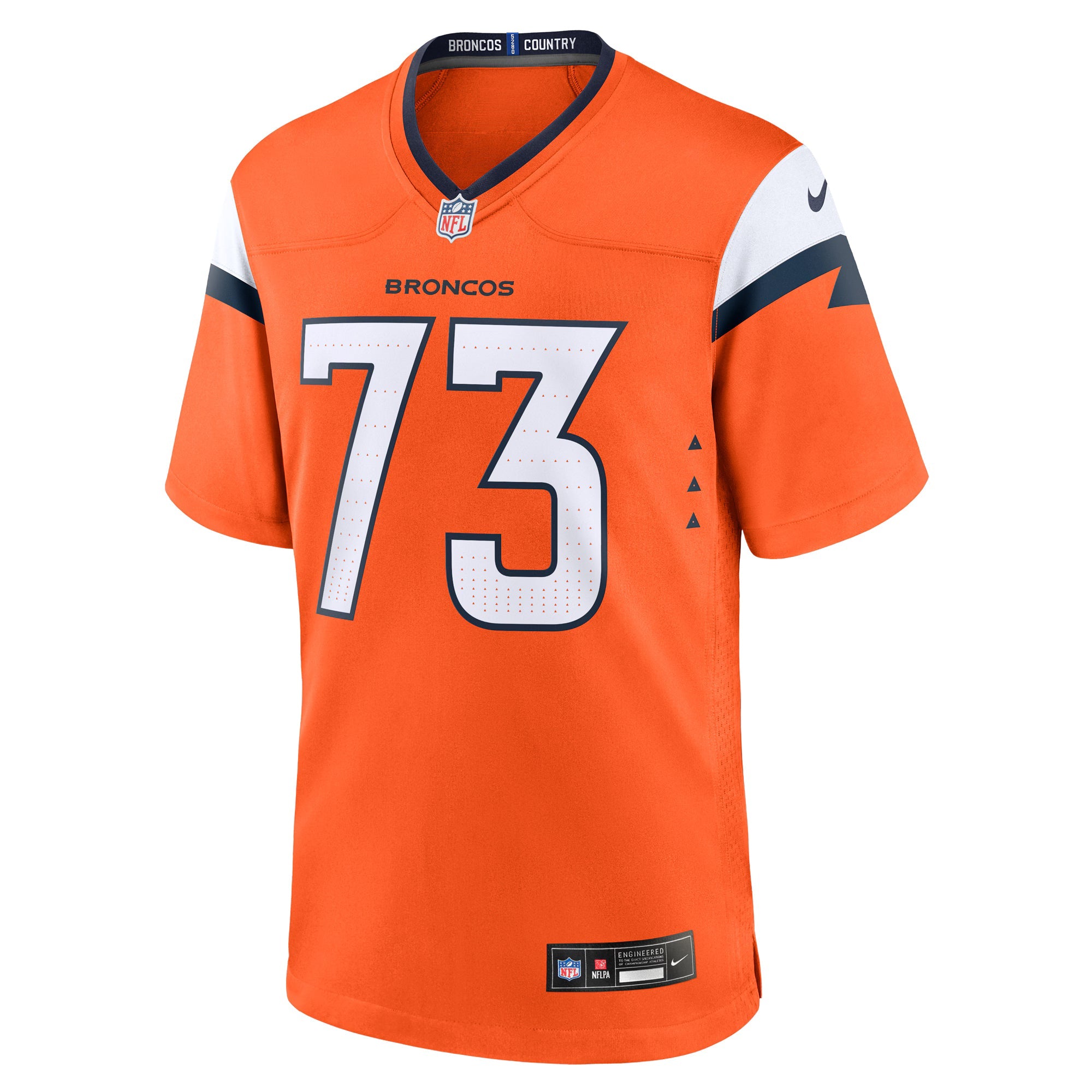Denver Broncos Frank Crum Orange Team Game Jersey