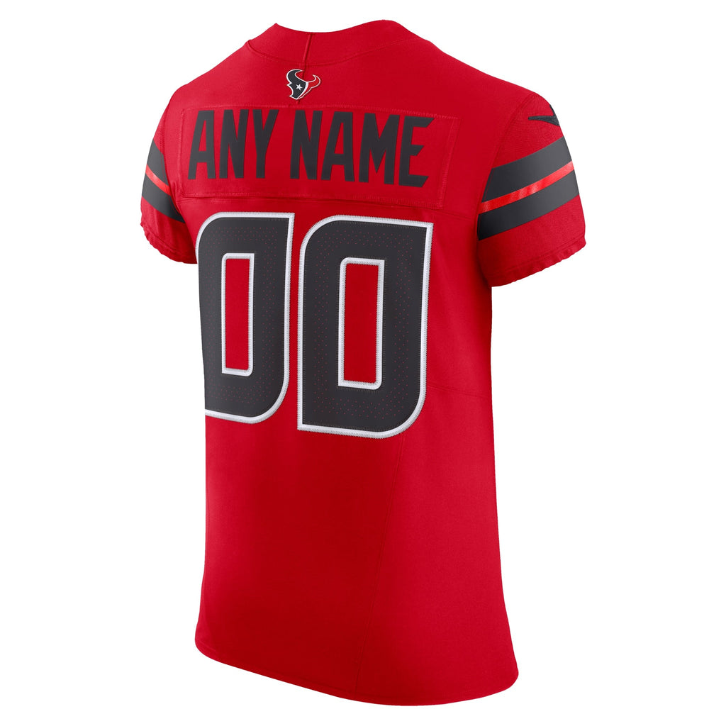 Houston Texans Red Alternate Vapor F.U.S.E. Elite Custom Jersey