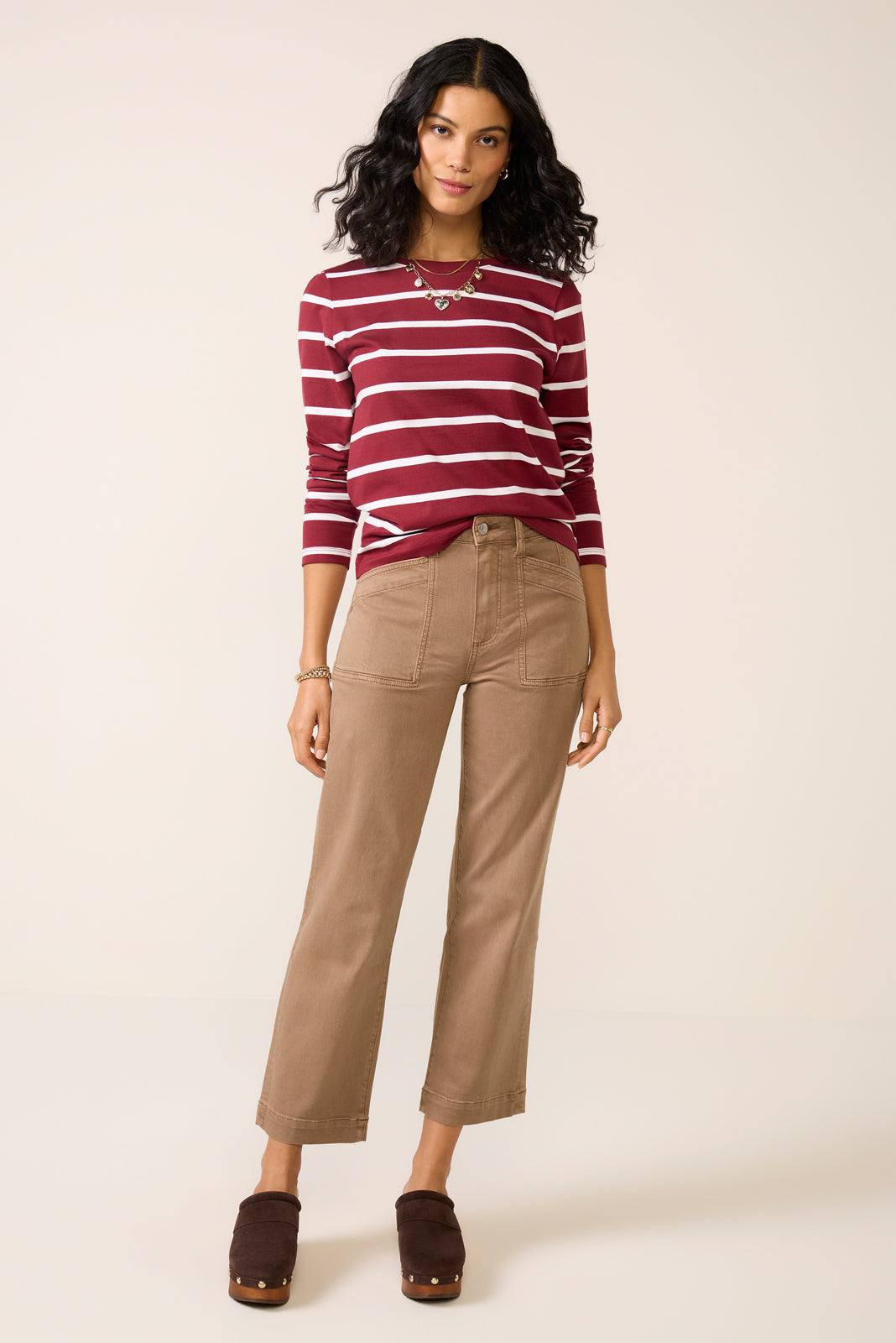 Women's Ever Perfect Long Sleeve Stripe T-Shirt
