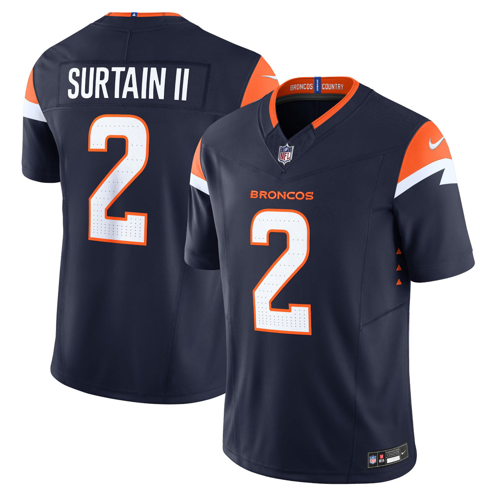 Denver Broncos Patrick Surtain II Navy Mile High Collection Vapor F.U.S.E. Limited Jersey