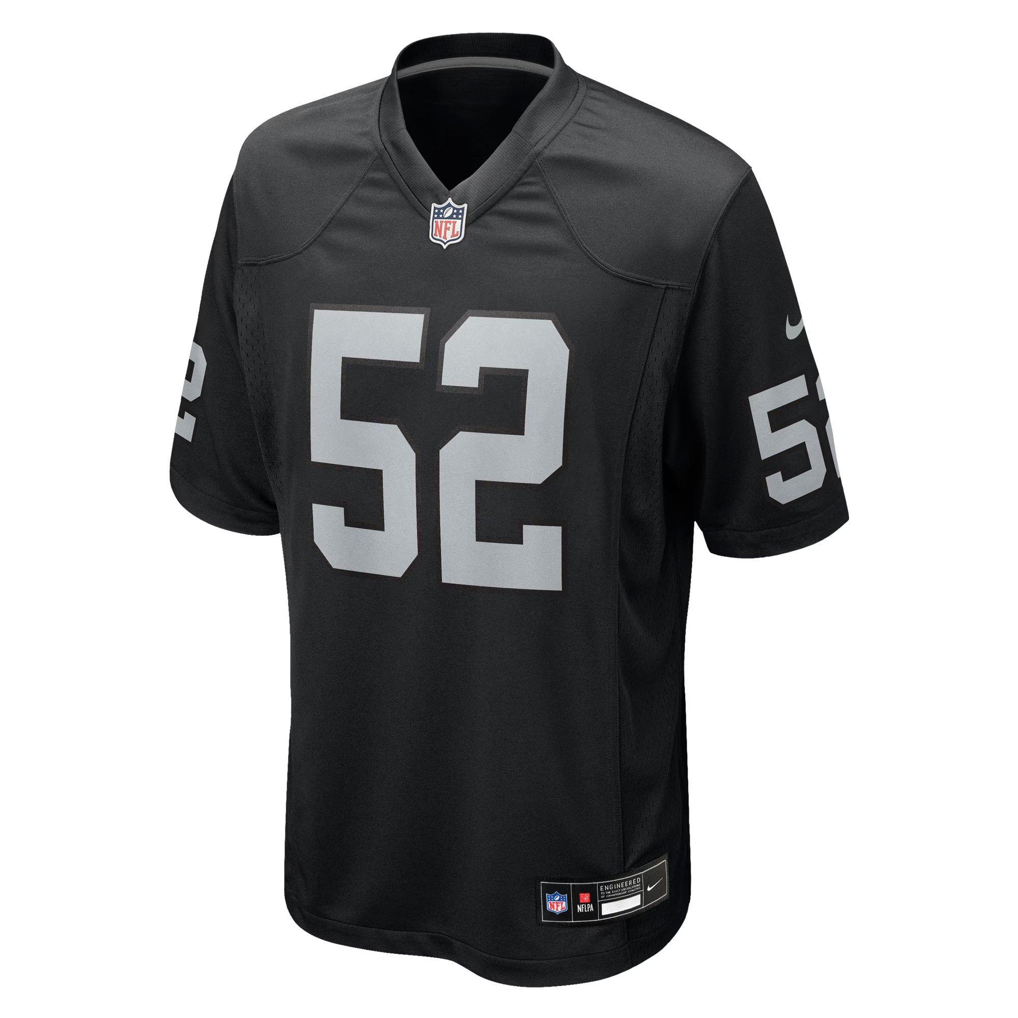 Las Vegas Raiders Elandon Roberts Black Team Game Jersey