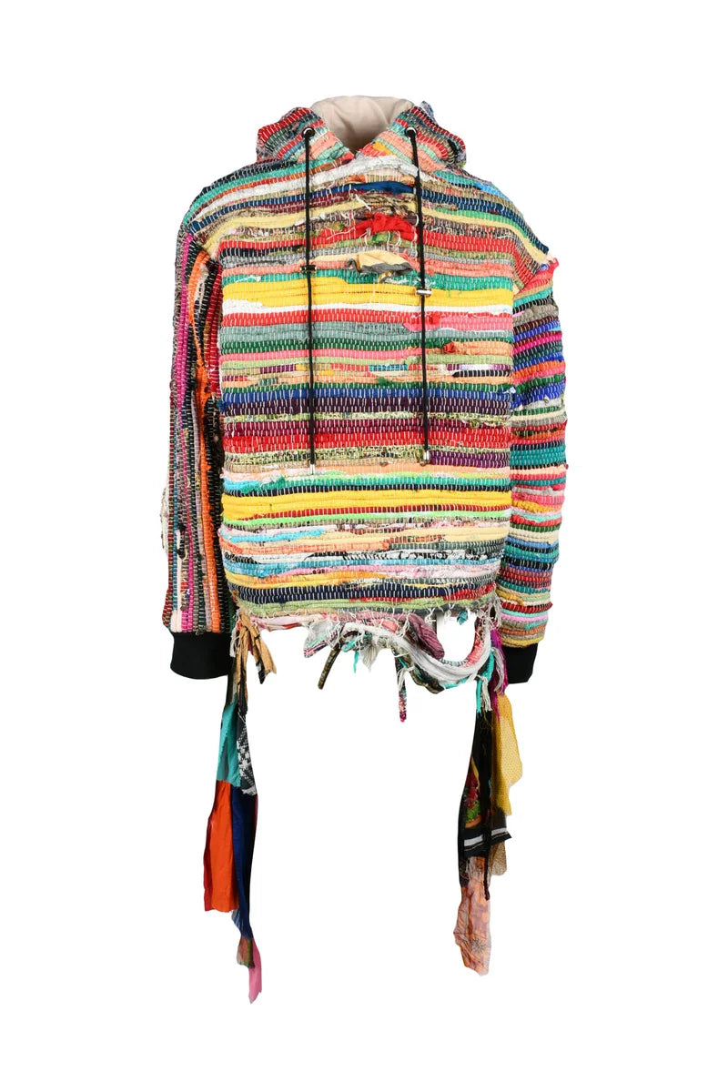 Oversize Patchwork Sweatshirt - Multicolor