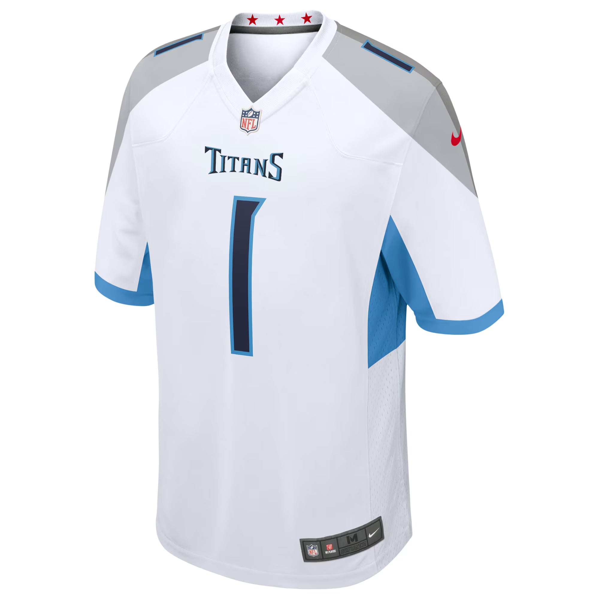 Tennessee Titans Cameron Ward White 2025 NFL Draft First Round Pick Game Jersey