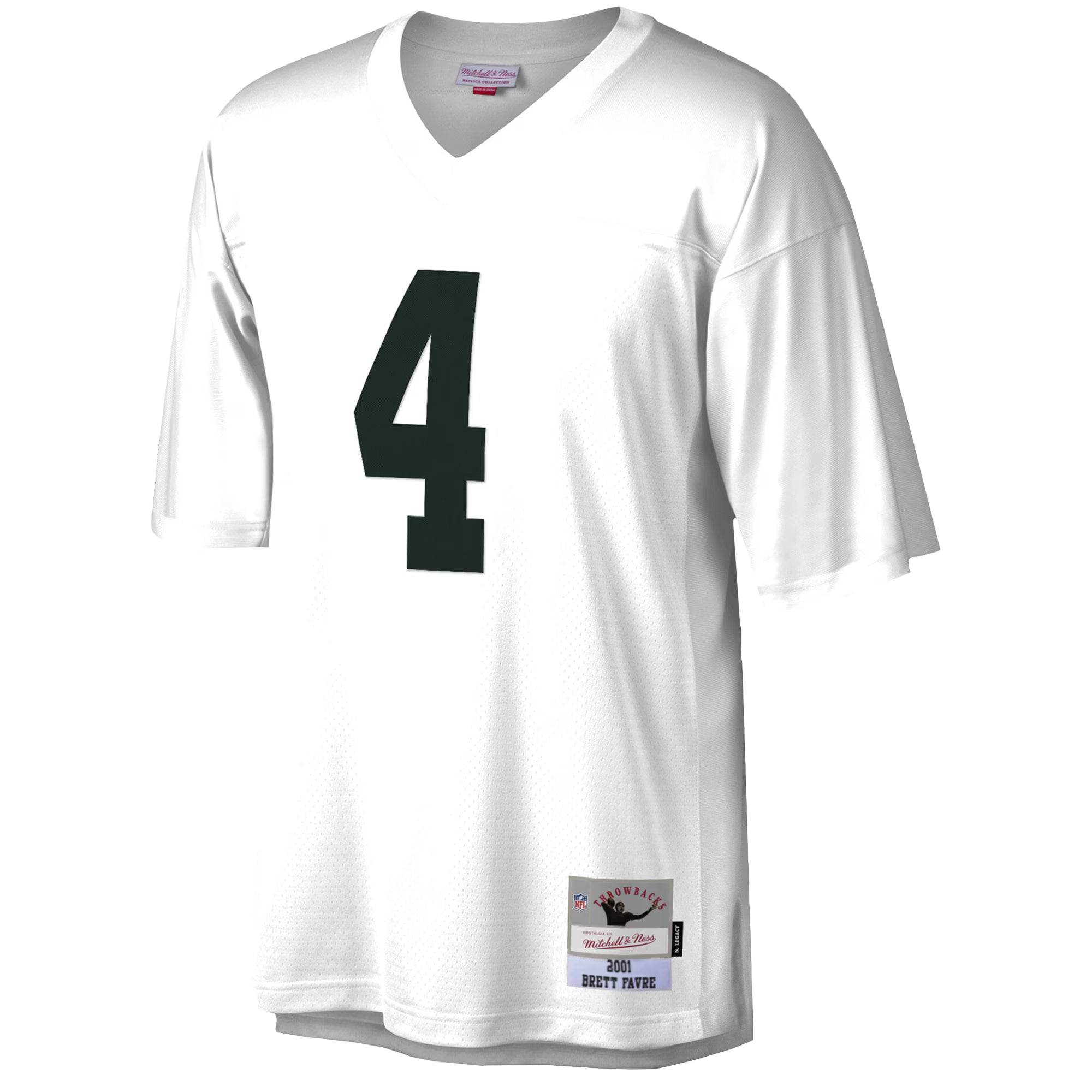 Green Bay Packers Brett Favre Mitchell & Ness White Legacy Replica Jersey