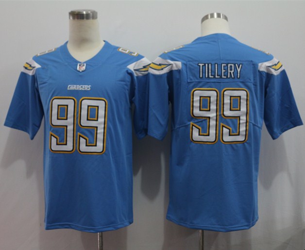 Men's Los Angeles Chargers Jerry Tillery #99 Blue Game Jersey1