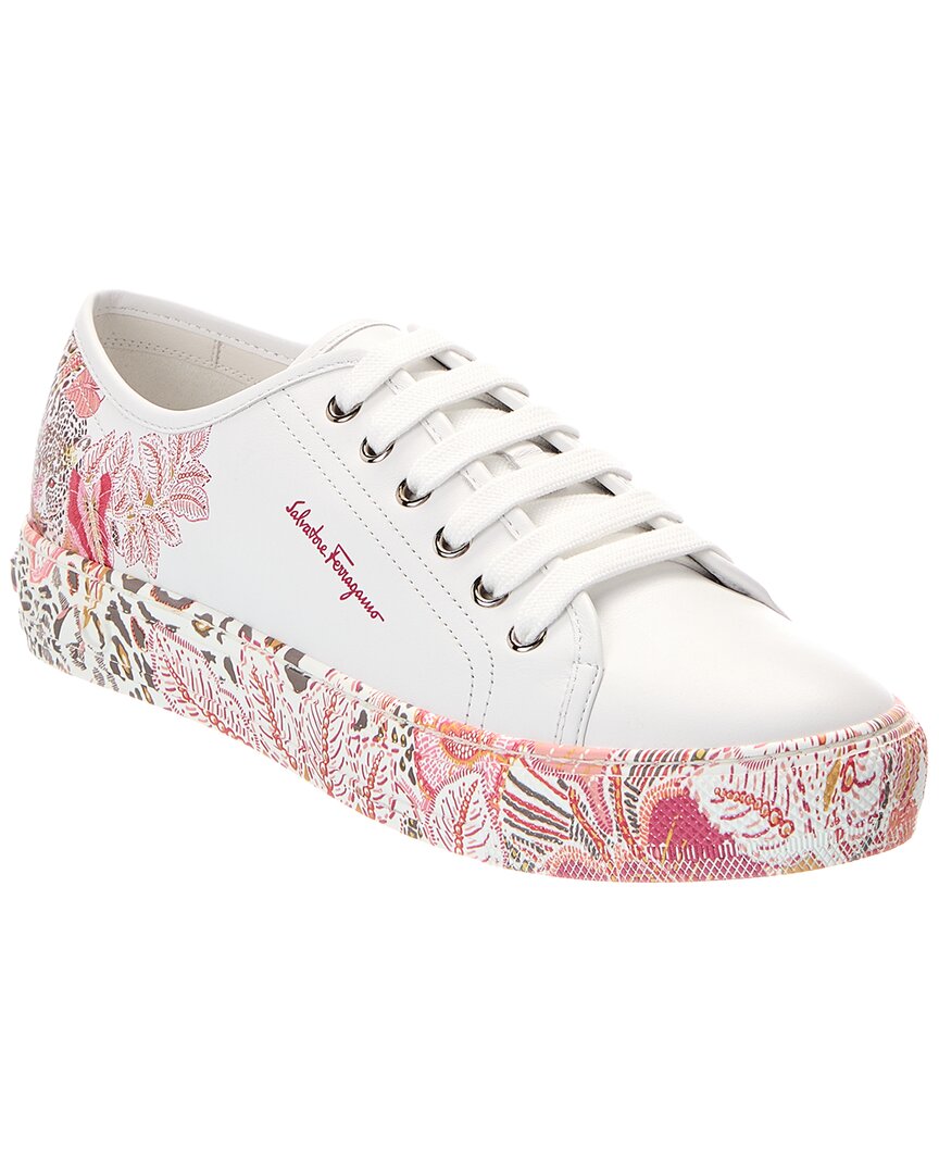 Ferragamo Borg Cubic Leather Sneaker