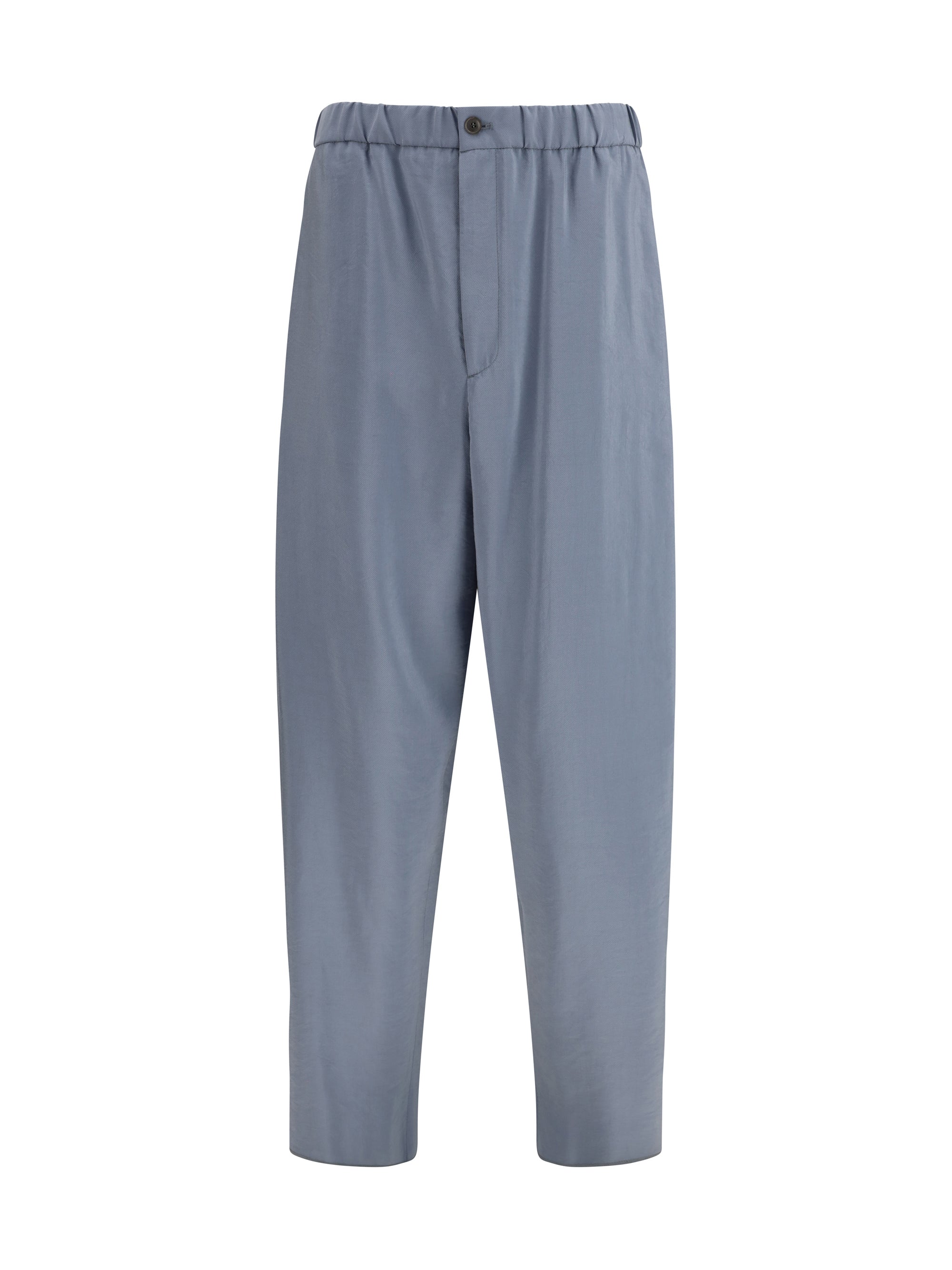 Giorgio Armani Men Wide-Leg Silk Blend Pants
