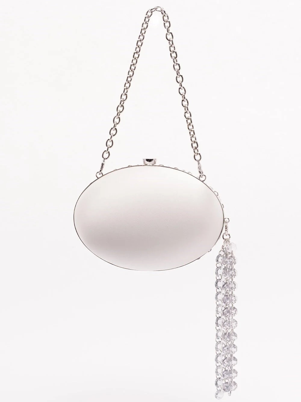Self-Portrait Women Oval Crystal Chain Clutch Bag