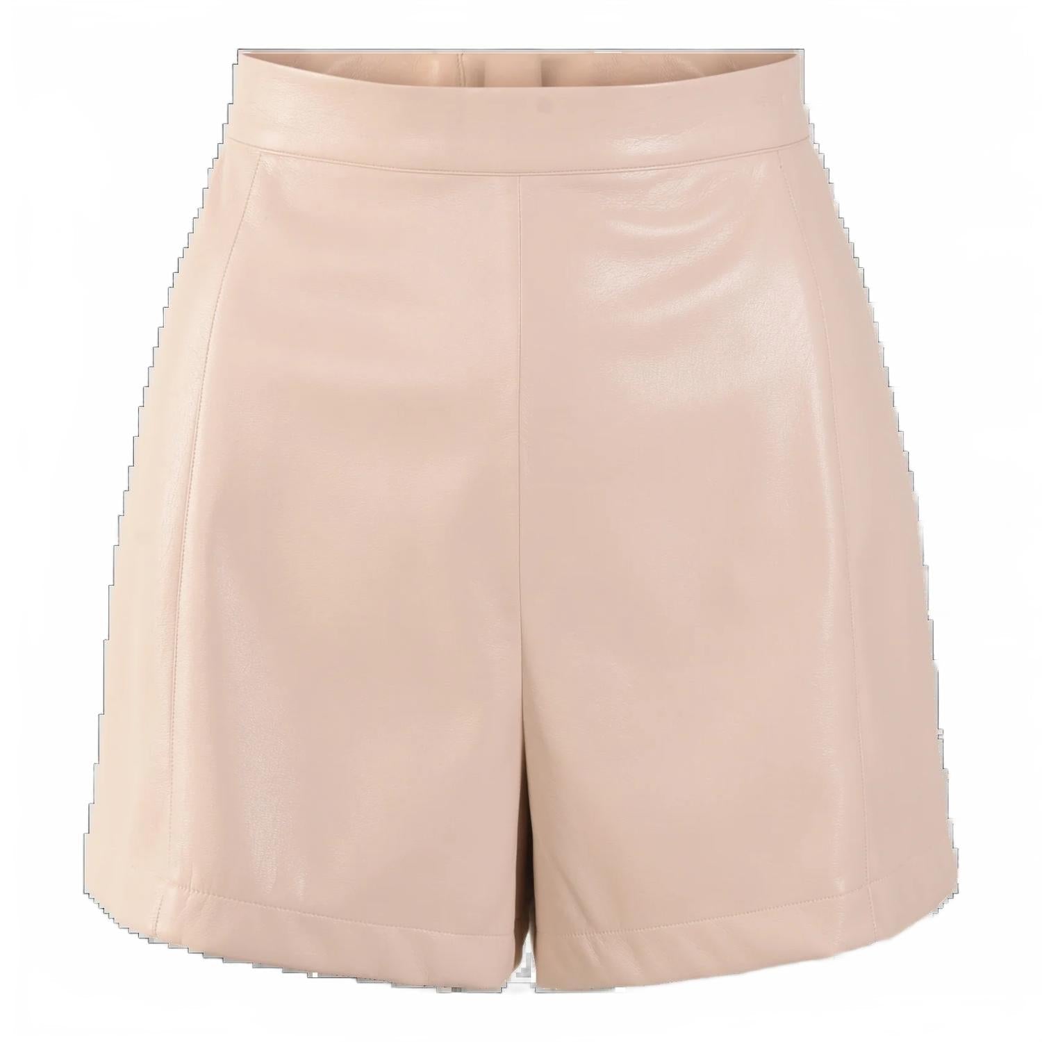 Tailored Vegan Leather Short In Sandshell