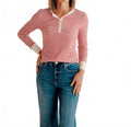 Tulsi Stripe Long Sleeve Top In Berry/vanilla Ice