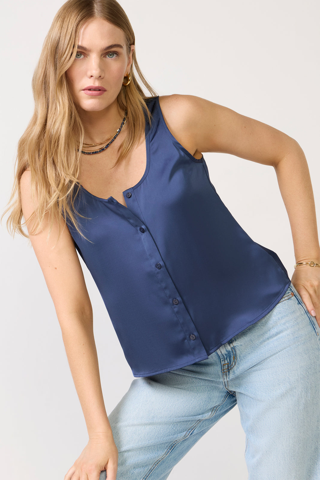 Women's Callan Satin Tank Top