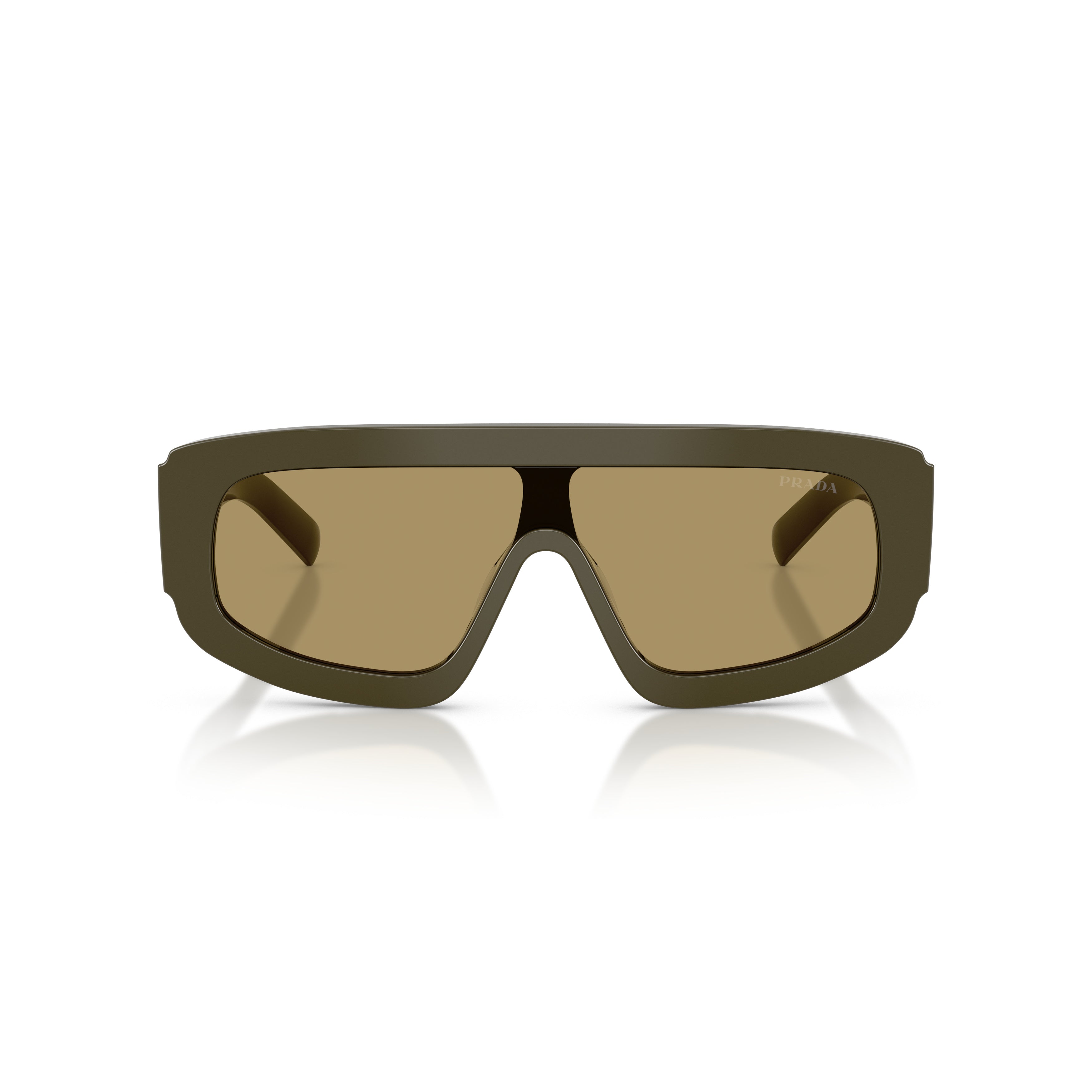 Oversized Rectangular Frame Sunglasses With Triangular Logo Detail
