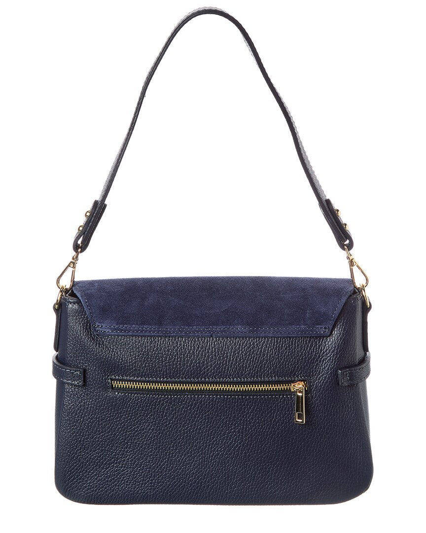 Isabella Rossetti Greta Suede & Leather Handbag