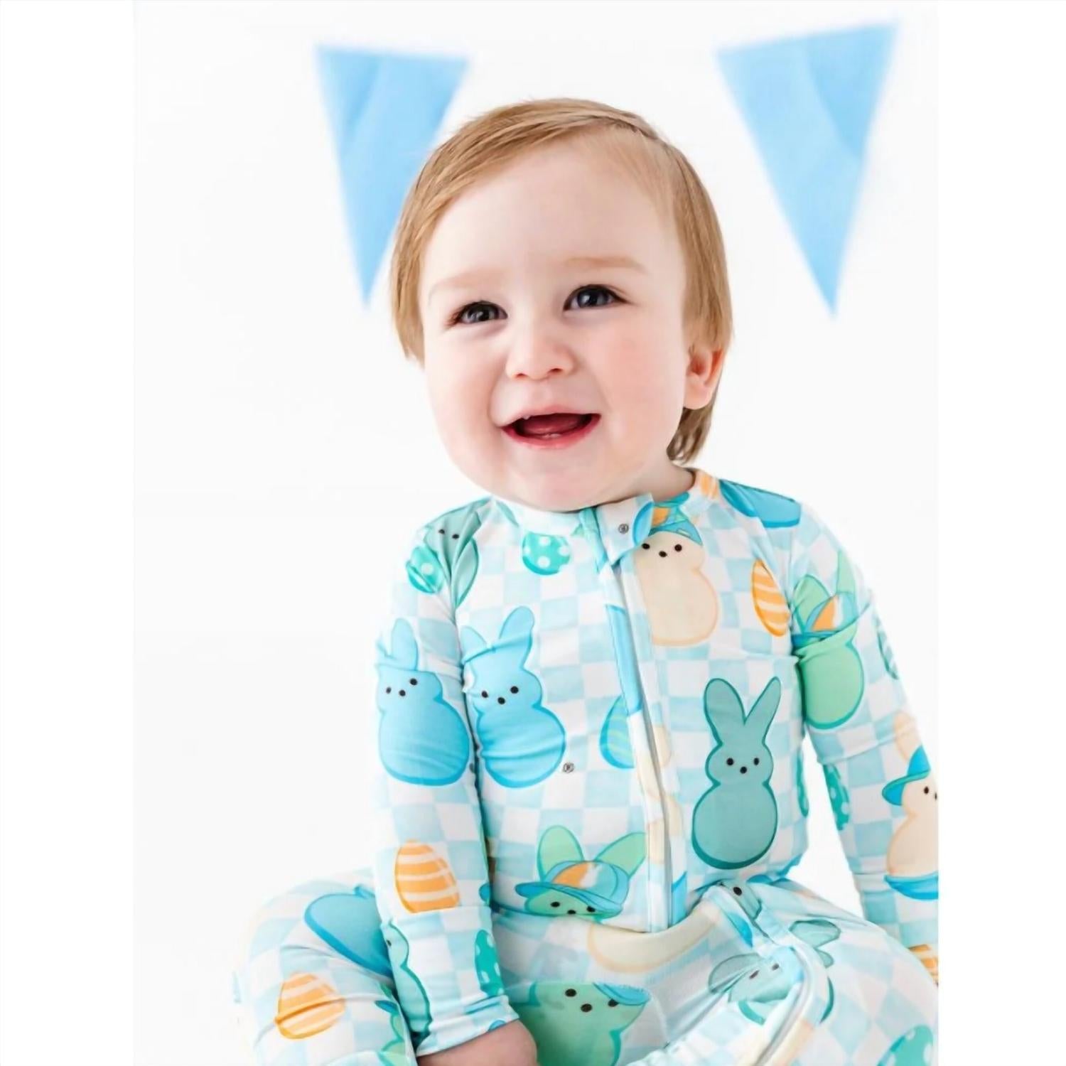 Cool Peeps Convertible Romper In Blue