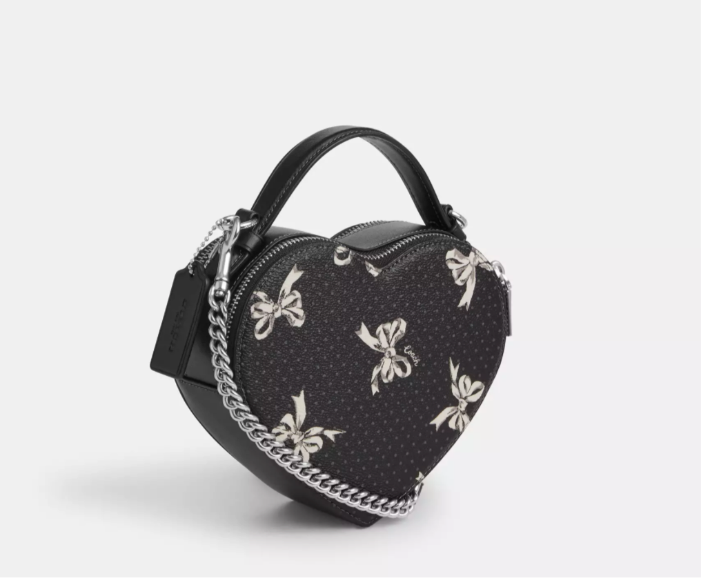 NWT Coach Heart Crossbody Bag
With Bow Print