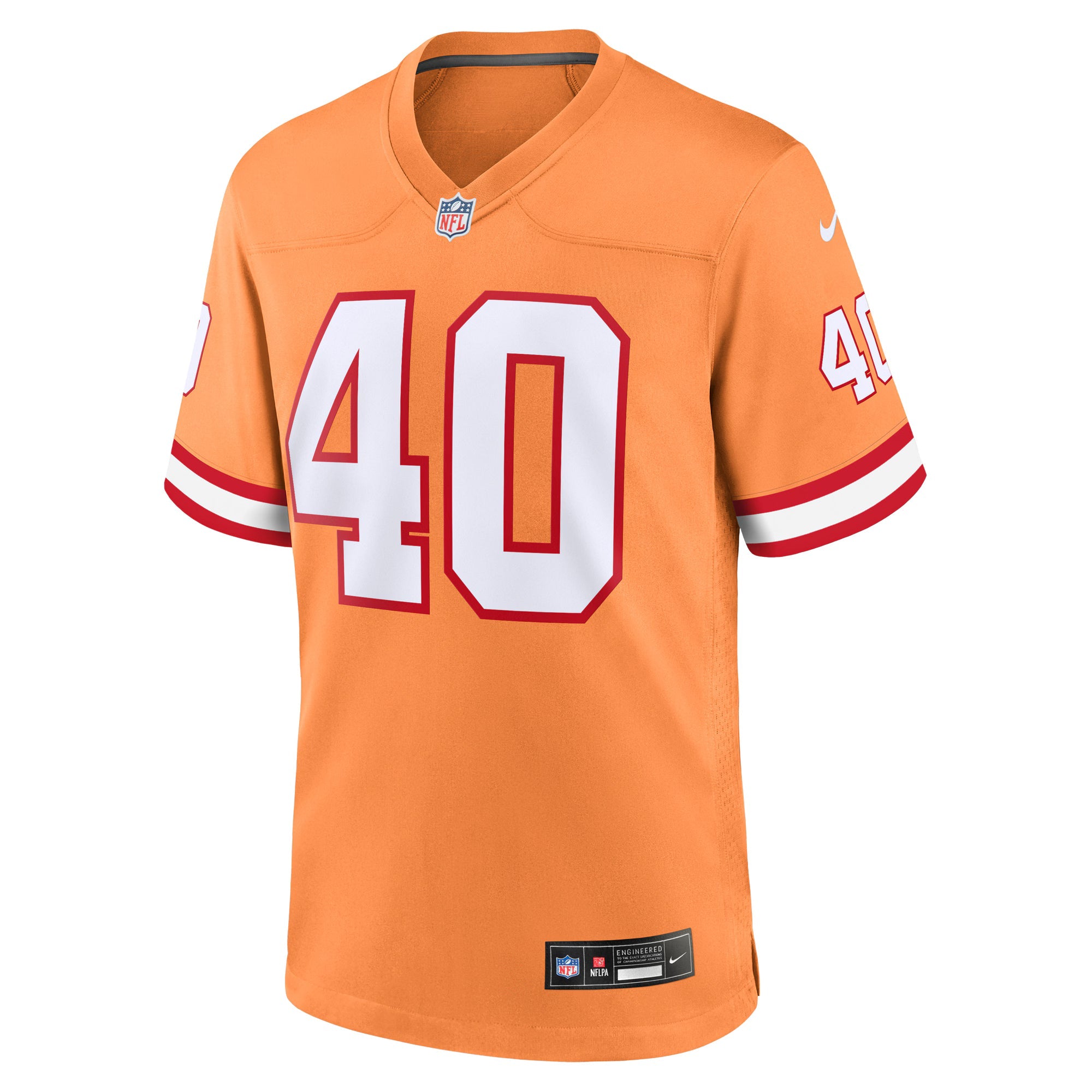 Tampa Bay Buccaneers Mike Alstott Orange Throwback Game Jersey