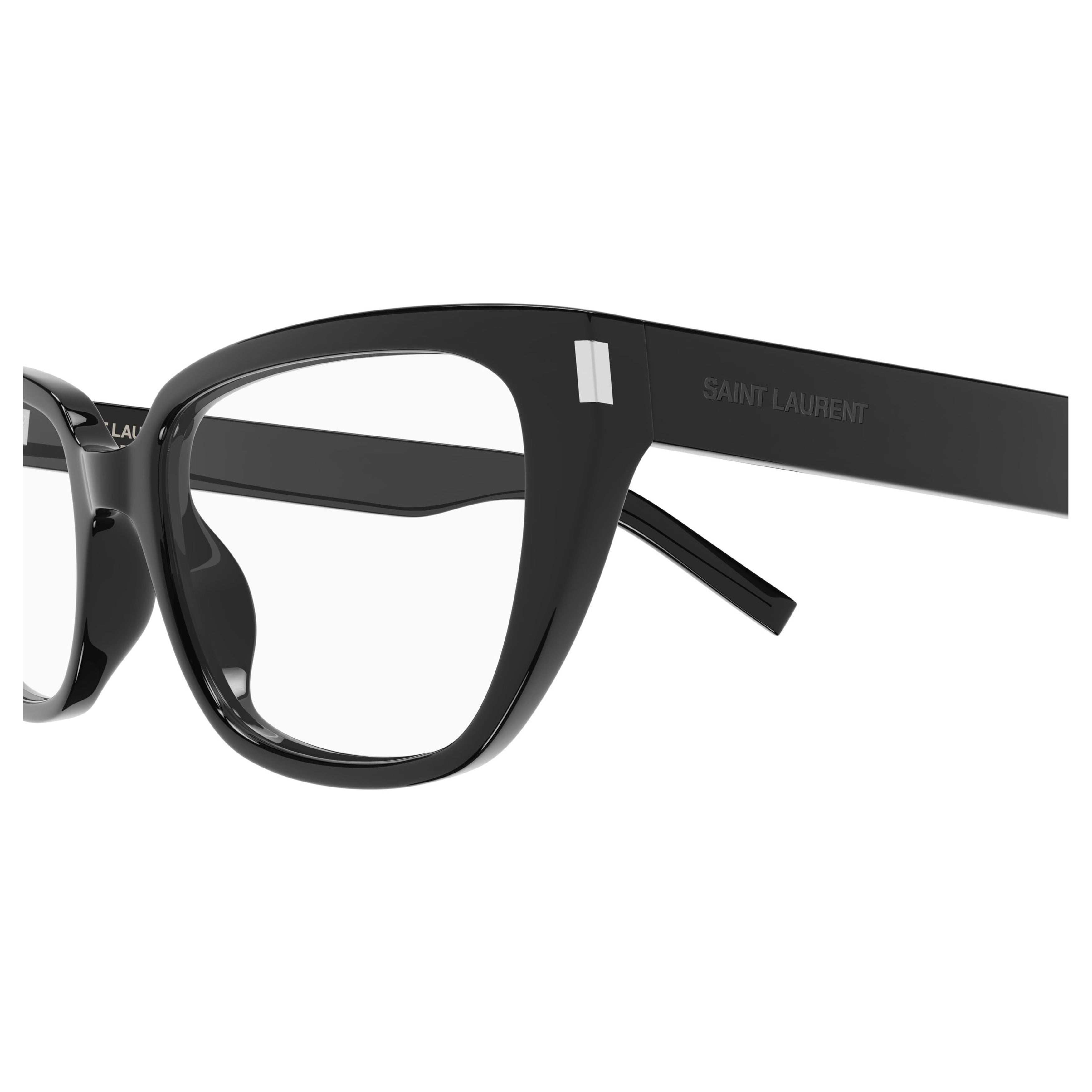 Rectangular Frame Eyeglasses With Subtle Silver Accents