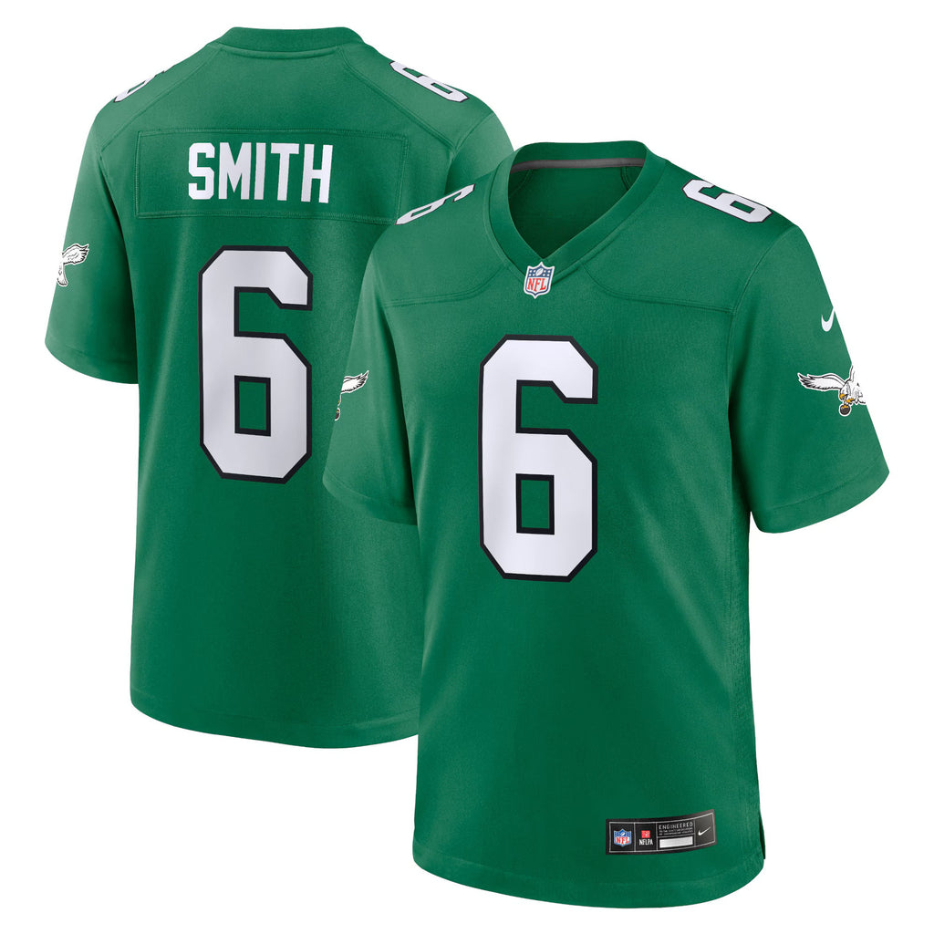 Philadelphia Eagles DeVonta Smith Kelly Green Alternate Game Player Jersey