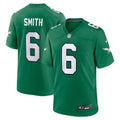 Philadelphia Eagles DeVonta Smith Kelly Green Alternate Game Player Jersey