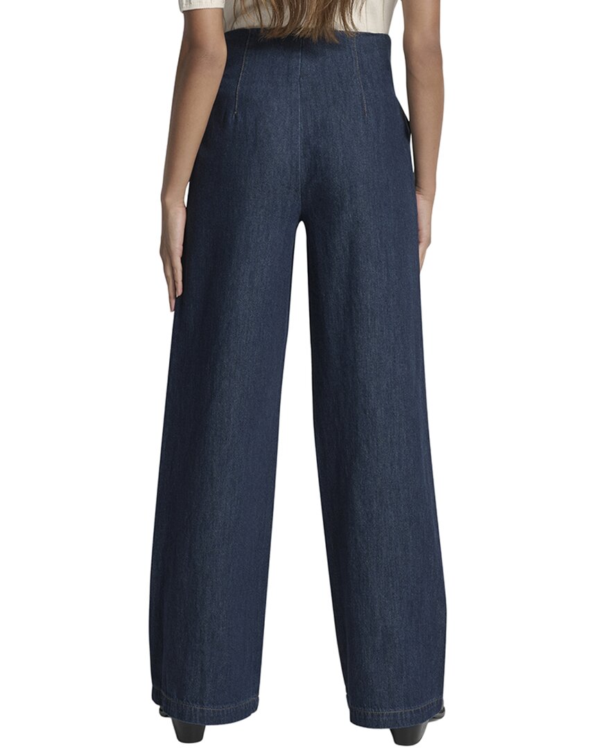 DKNY High Rise Carmine Wash Wide Leg Jean