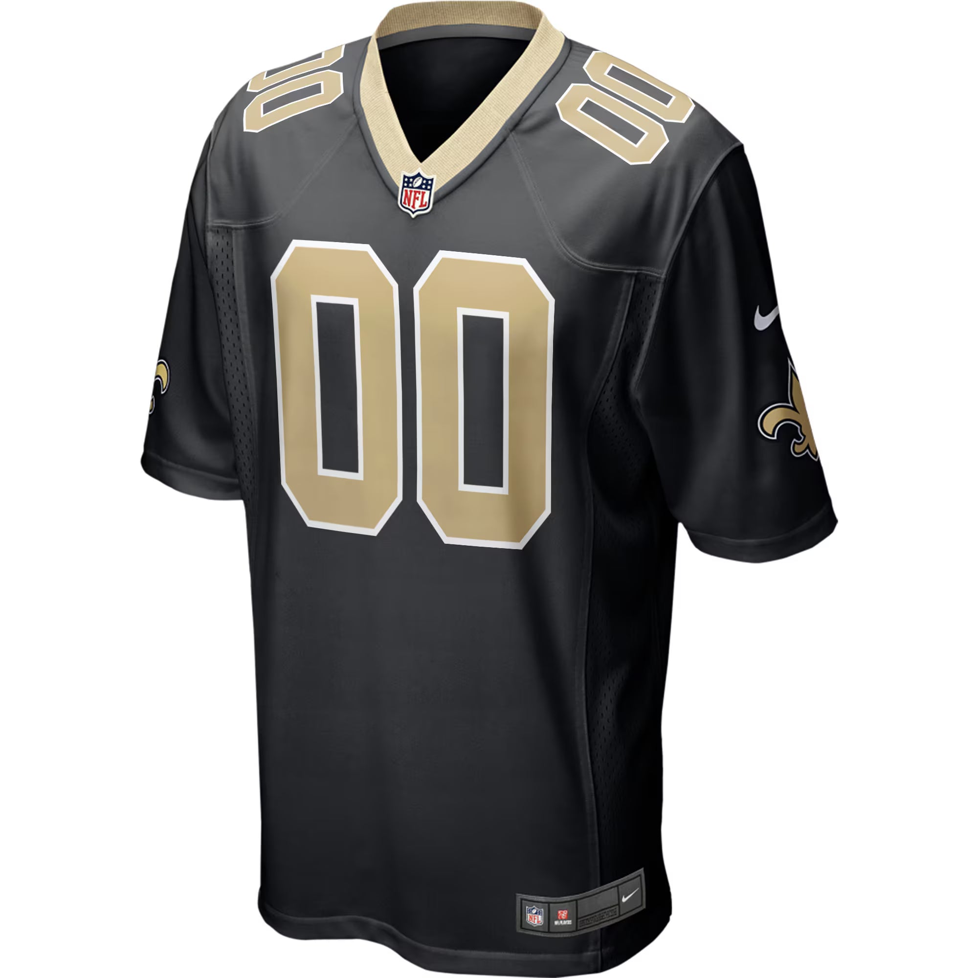 New Orleans Saints Black Custom Game Jersey