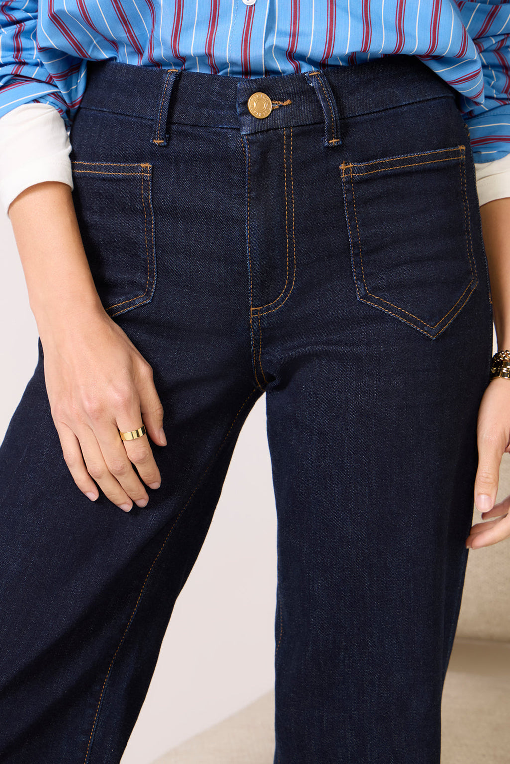 Women's Charlotte Wide Leg w Patch Pockets Jean