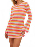 Libbi Mini Dress In Guava Jelly Crochet