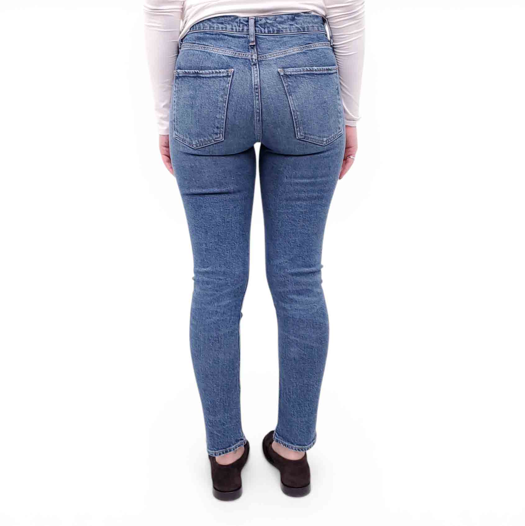 AGOLDE LIGHT MEDIUM WASH 'TONI' SKINNY JEANS - SIZE 26
