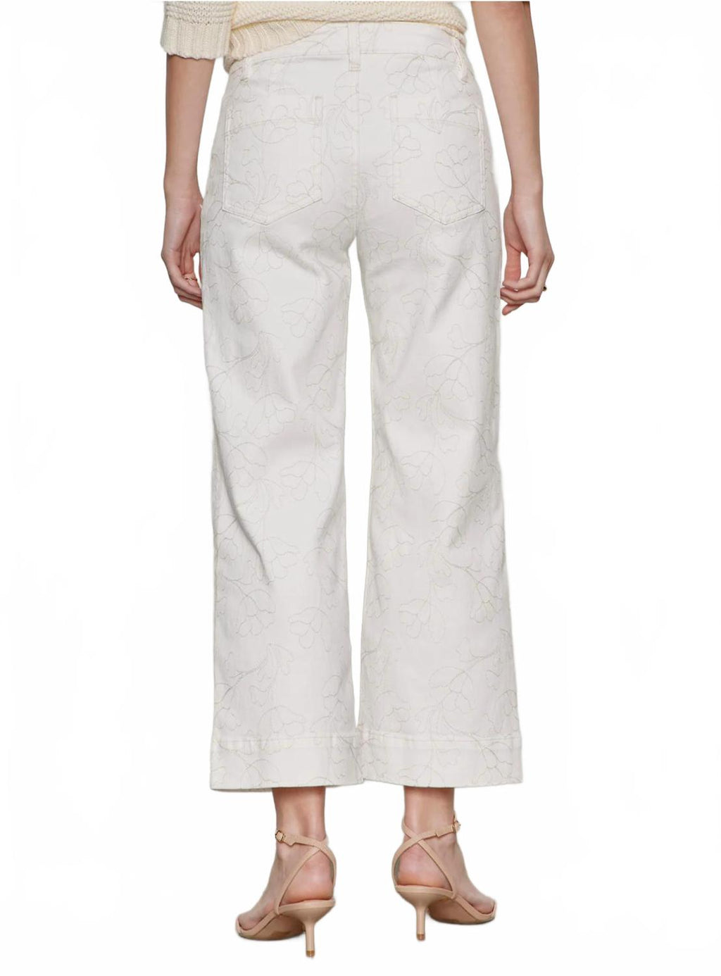Marine Crop Jeans In Chalk