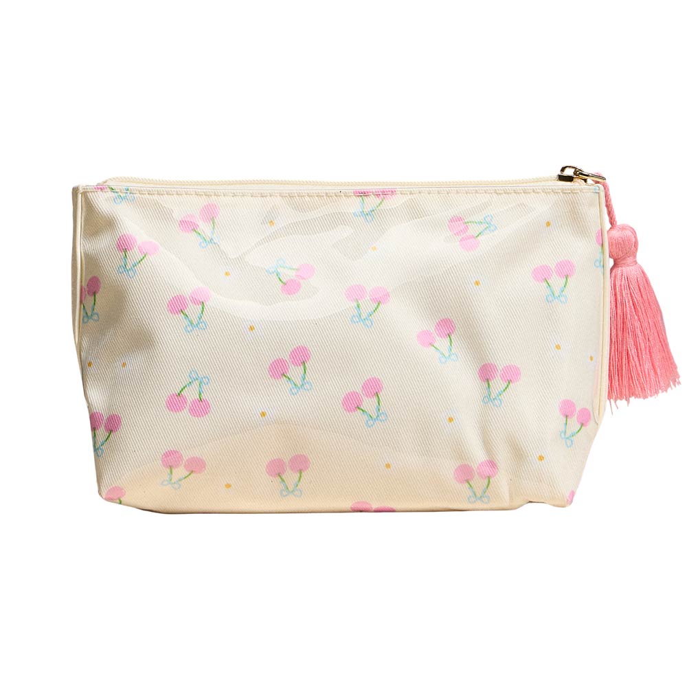 Cherry Pattern Tassel Multi Purpose Portable Pouch Bag