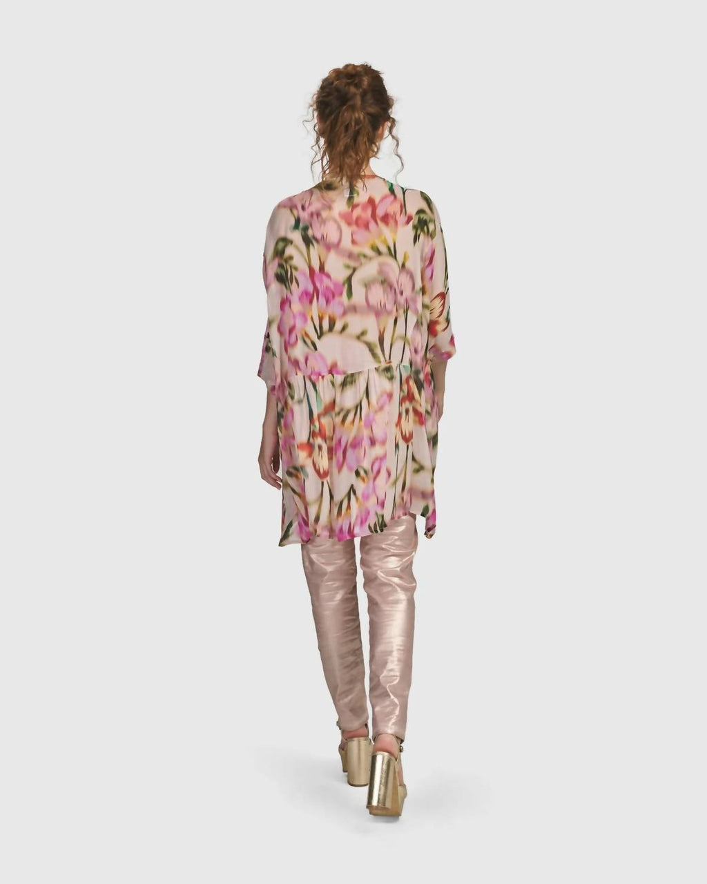 Iconic Stretch Jeans In Metallic Powder