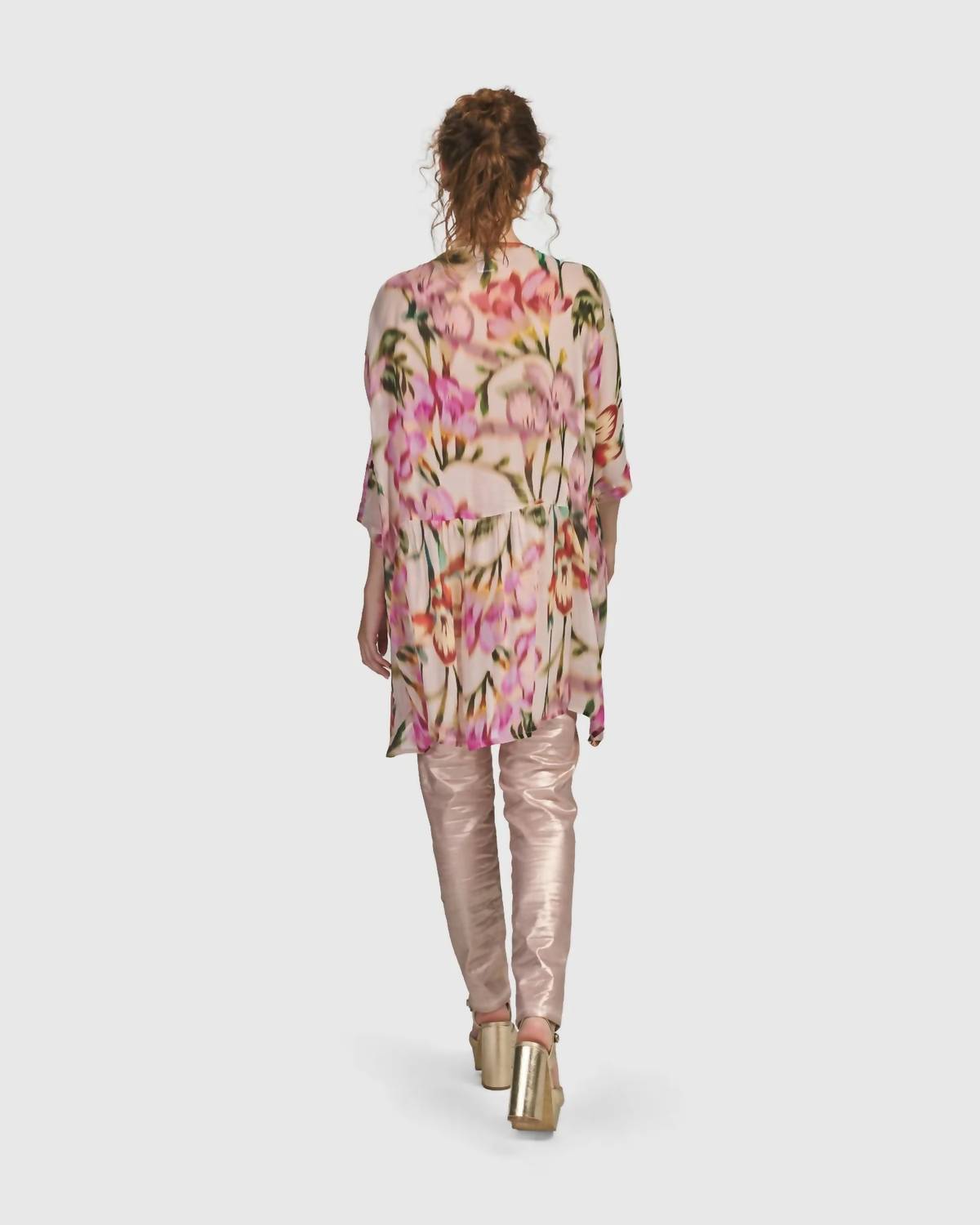Iconic Stretch Jeans In Metallic Powder