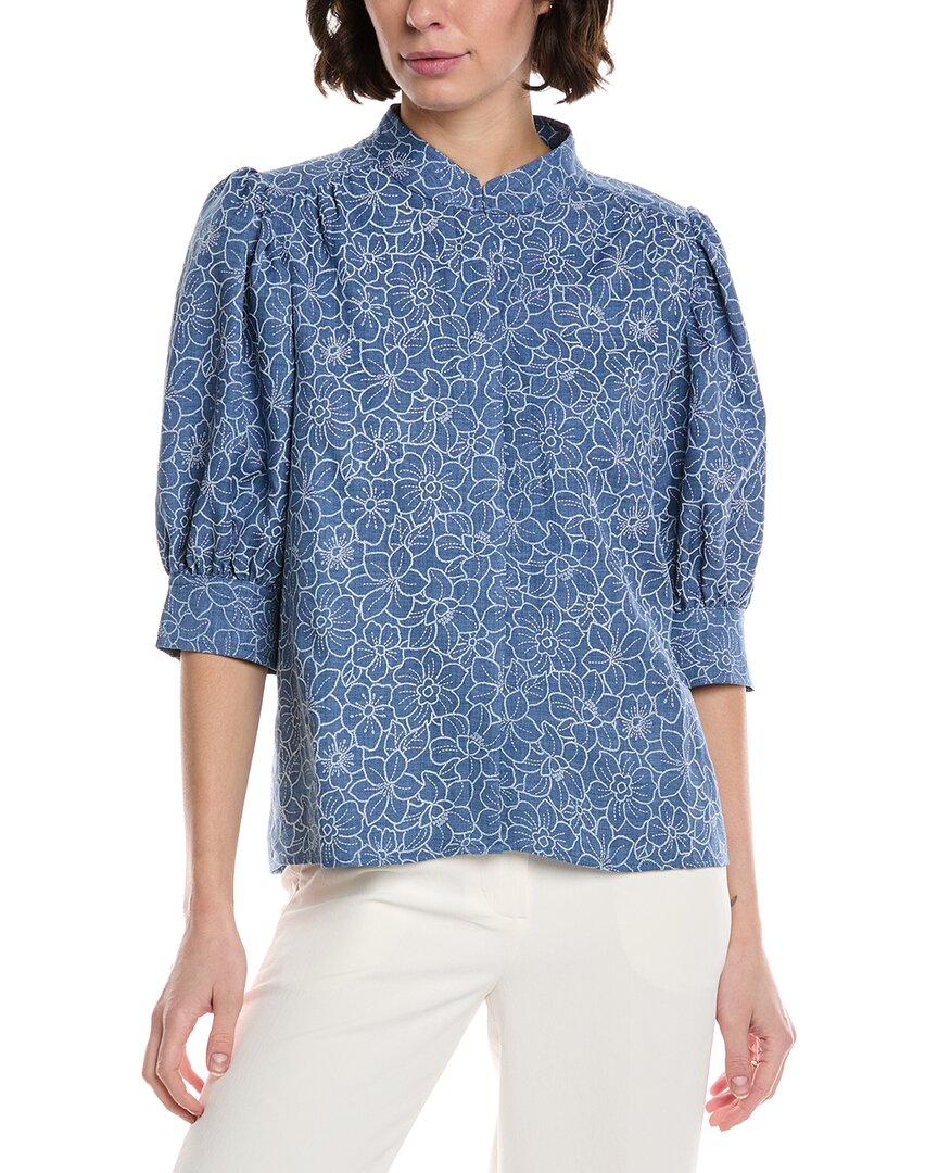 CeCe Daisy Chambray Top